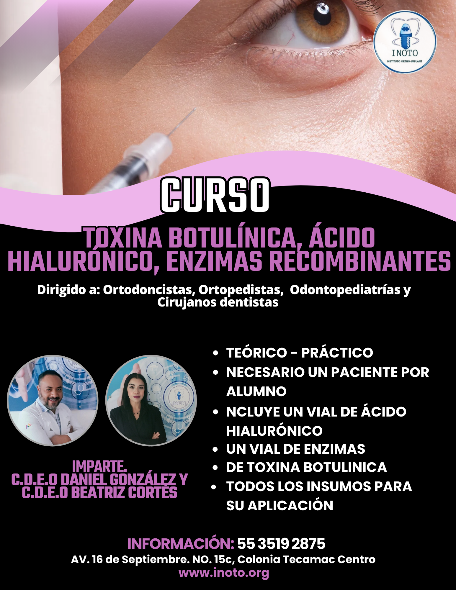 Curso en Toxina Botulínica y Ácido Hialurónico